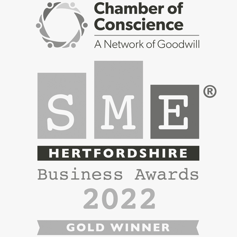 SME Hertfordshire Business Awards Gold Winner 2022